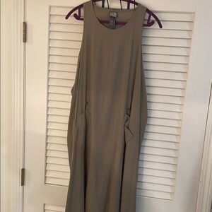 Lilith Tan Sheath Optional Wear Buttons Back Front Maxi Dress